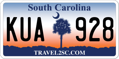 SC license plate KUA928