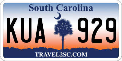 SC license plate KUA929