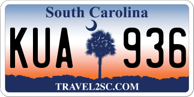 SC license plate KUA936