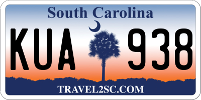 SC license plate KUA938