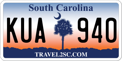 SC license plate KUA940