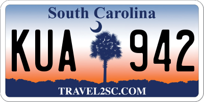 SC license plate KUA942