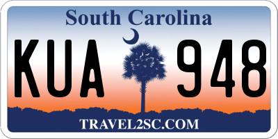 SC license plate KUA948