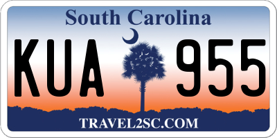 SC license plate KUA955