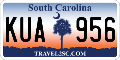 SC license plate KUA956