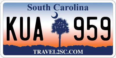 SC license plate KUA959