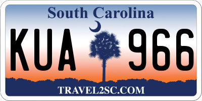 SC license plate KUA966