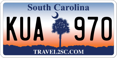 SC license plate KUA970