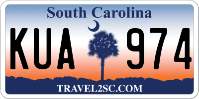 SC license plate KUA974