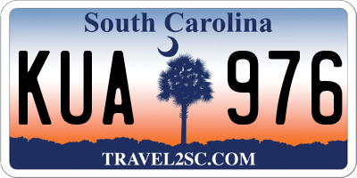 SC license plate KUA976