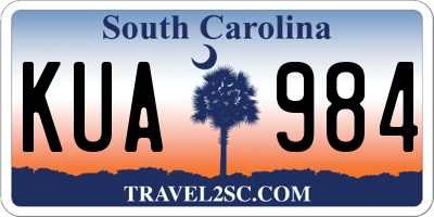 SC license plate KUA984