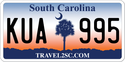 SC license plate KUA995