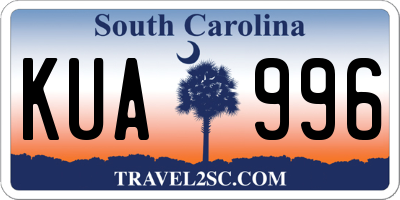 SC license plate KUA996