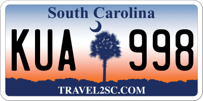 SC license plate KUA998