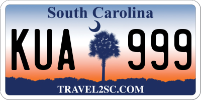 SC license plate KUA999
