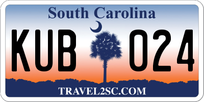 SC license plate KUB024