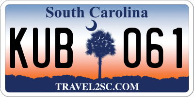 SC license plate KUB061