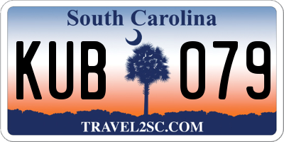 SC license plate KUB079