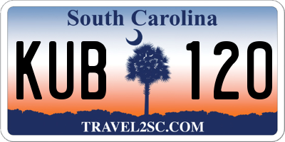 SC license plate KUB120