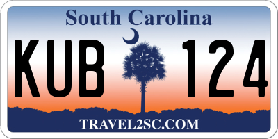 SC license plate KUB124