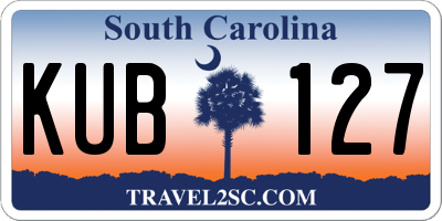 SC license plate KUB127