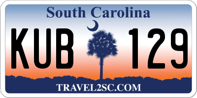 SC license plate KUB129
