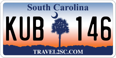 SC license plate KUB146