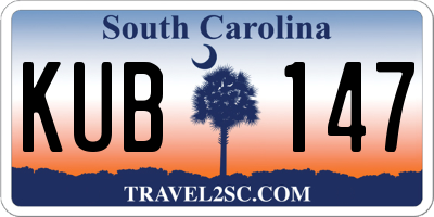 SC license plate KUB147