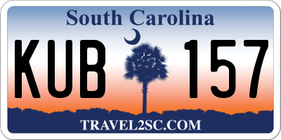 SC license plate KUB157
