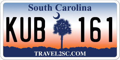 SC license plate KUB161