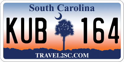 SC license plate KUB164