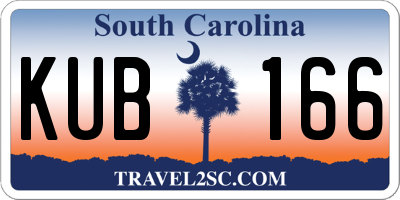 SC license plate KUB166