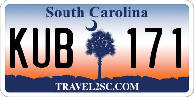 SC license plate KUB171