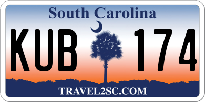 SC license plate KUB174