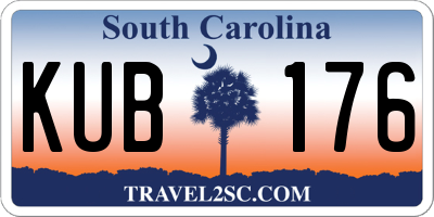 SC license plate KUB176