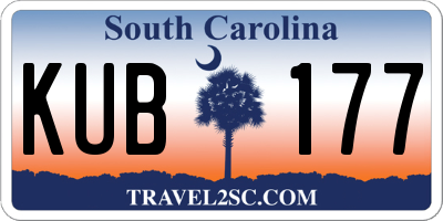 SC license plate KUB177