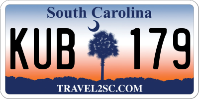 SC license plate KUB179