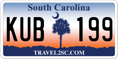 SC license plate KUB199