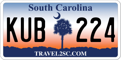 SC license plate KUB224