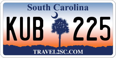 SC license plate KUB225