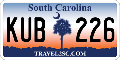 SC license plate KUB226