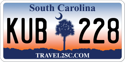 SC license plate KUB228