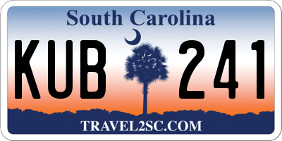 SC license plate KUB241