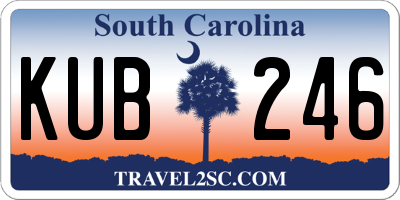 SC license plate KUB246