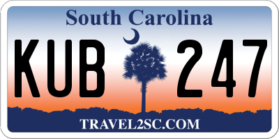 SC license plate KUB247