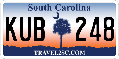 SC license plate KUB248