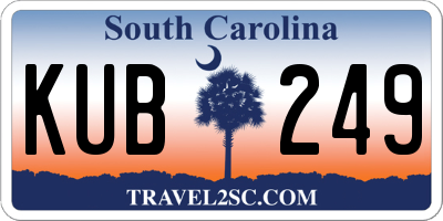 SC license plate KUB249