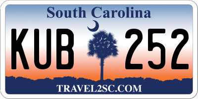 SC license plate KUB252