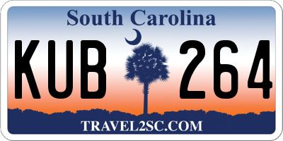 SC license plate KUB264