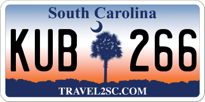 SC license plate KUB266